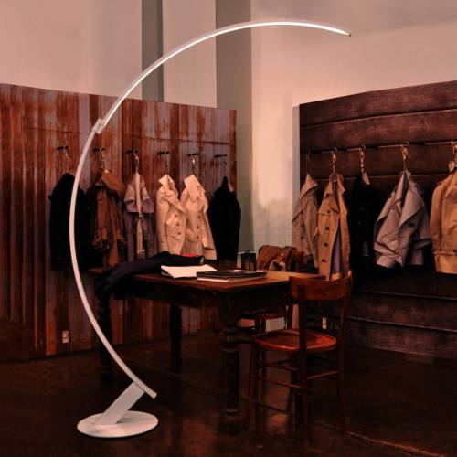 Kundalini Kyudo LED vloerlamp, wit