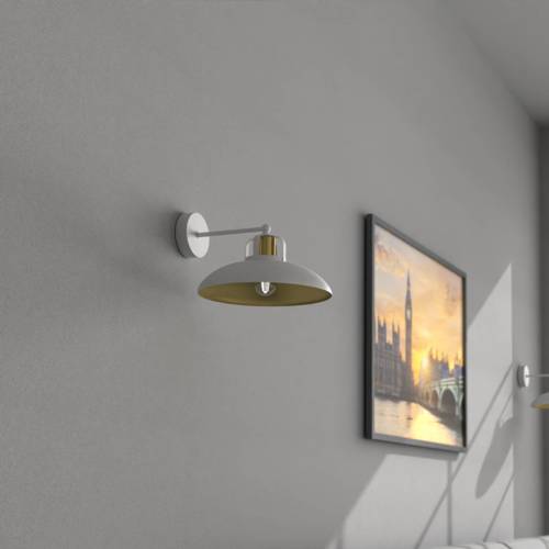 Eko-Light Wandlamp Felix, wit/goud