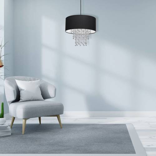 Eko-Light Hanglamp Almeria, zwart/chroom