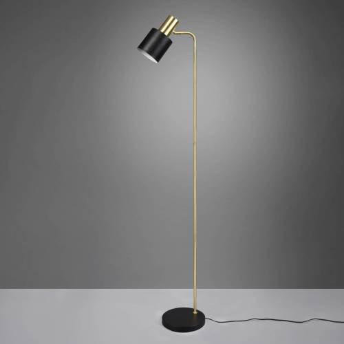 Reality Leuchten Vloerlamp Adam, 1-lamp, zwart/goud