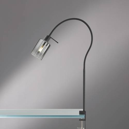 Fischer & Honsel Klemlamp Iska met glazen kap