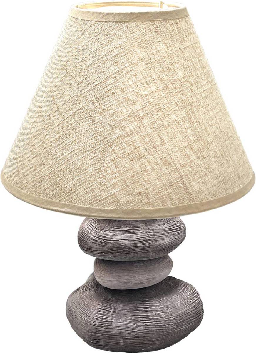 FH LIGHTING Tafellamp Bella, hoogte 33,5cm, bruin/lichtbruin