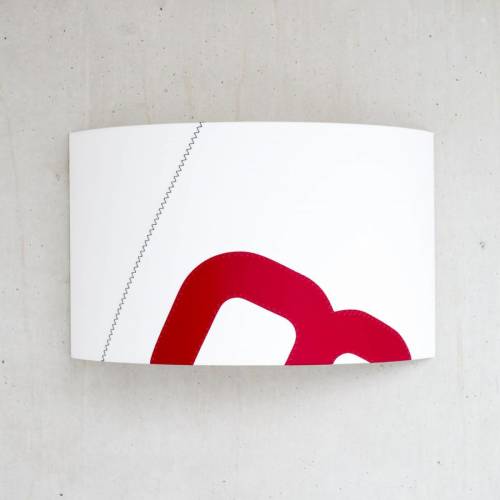 lumbono Wandlamp thuishaven van zeil, wit/rood