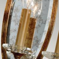 FEISS Wandlamp Valentina, 3-lamps, brons/kristal