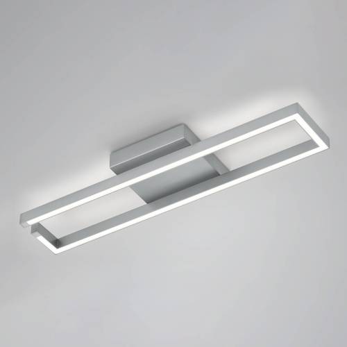 Knapstein LED plafondlamp Yoko up/down rechthoekig nikkel