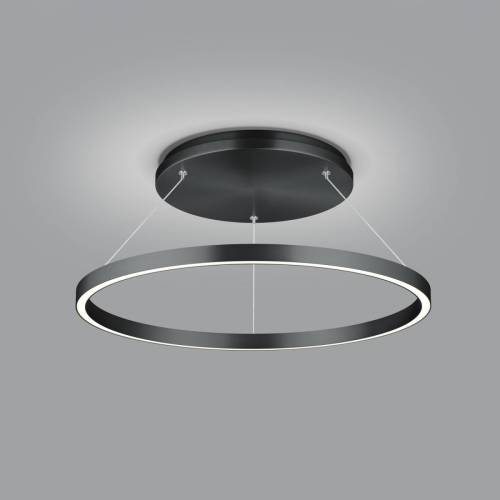 Knapstein LED hanglamp Lisa-D, ringvormig, zwart