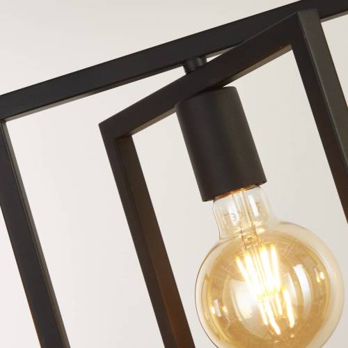 Searchlight Hanglamp Squares 4-lamps zwart