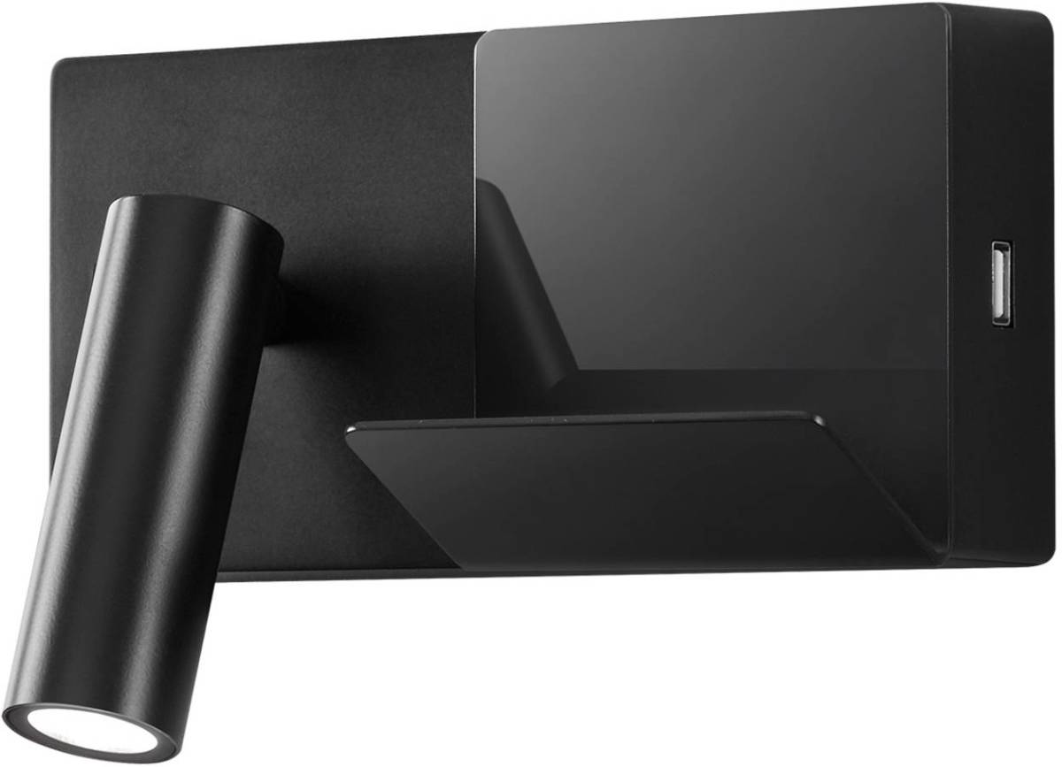 LEDS-C4 E-Lamp mini LED wandlamp zwart/zwart