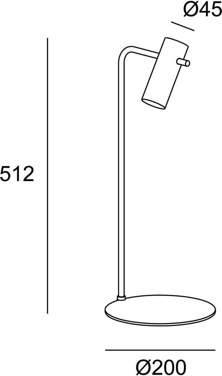 LEDS-C4 Nude Curved tafellamp E27 zwart