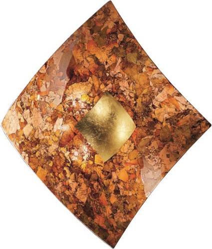 Kögl Quadrangolo wandlamp in koper, 18 x 18 cm