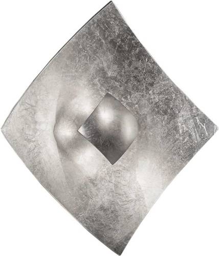 Kögl Quadrangolo wandlamp in zilver, 18 x 18 cm