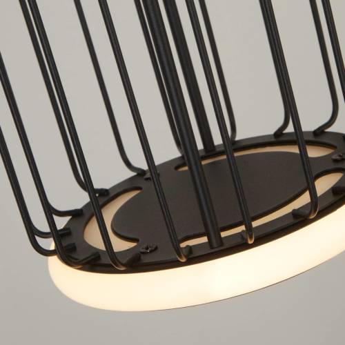 Searchlight LED hanglamp Cage 3-lamps, zwart