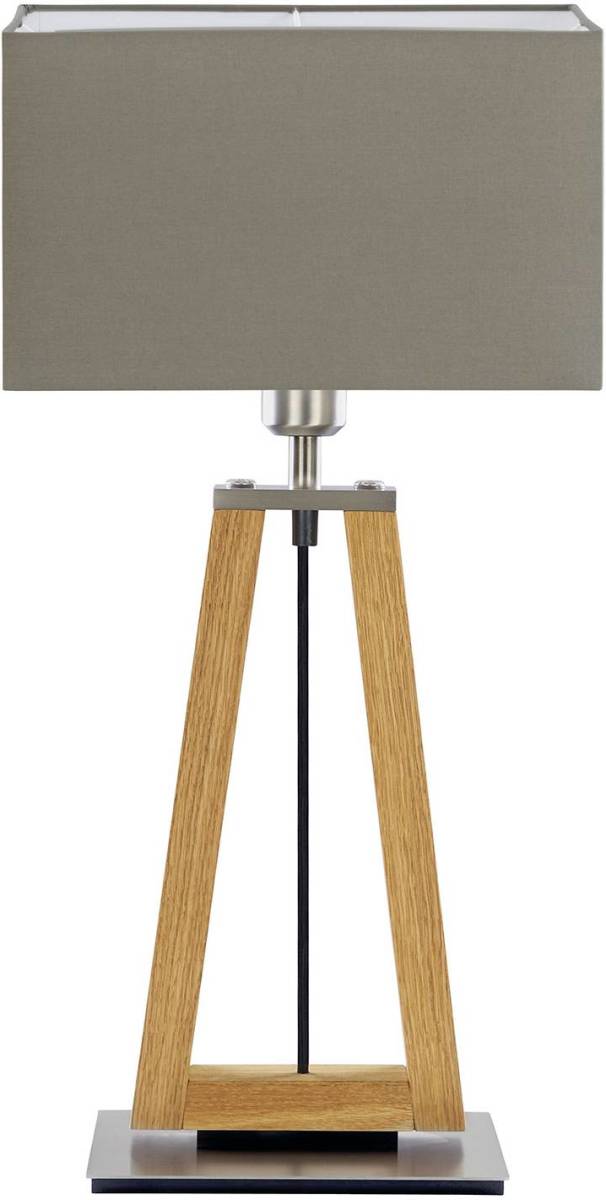 HerzBlut Bi Bob tafellamp, geolied eiken/taupe