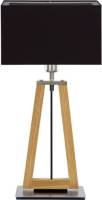 HerzBlut Bi Bob tafellamp, geolied eiken/zwart
