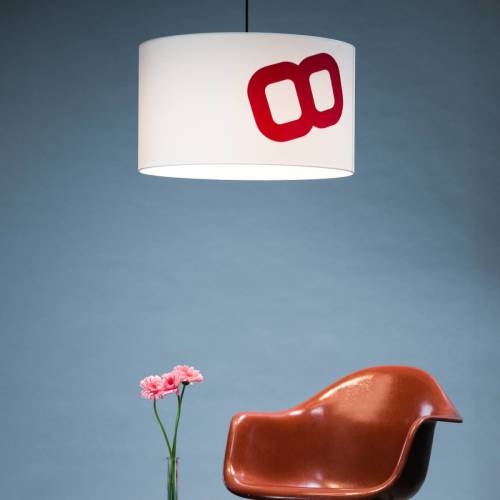 lumbono Hanglamp home harbour van Segel 60cm wit/rood