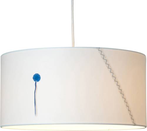 lumbono Hanglamp traditioneel schip van zeil wit/blauw