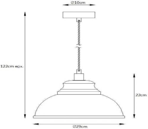 Lucide Isla hanglamp met metalen kap in rosé