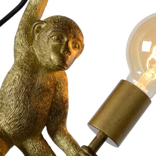 Lucide Extravaganza Chimp wandlamp, goud mat/zwart