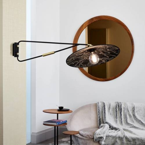 Market Set Gatsby wandlamp arm zwenkbaar zwart