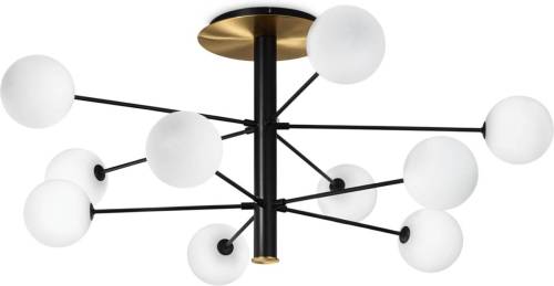 Ideallux Ideal Lux Cosmopolitan zwart/messing 10-lamps Ø 124