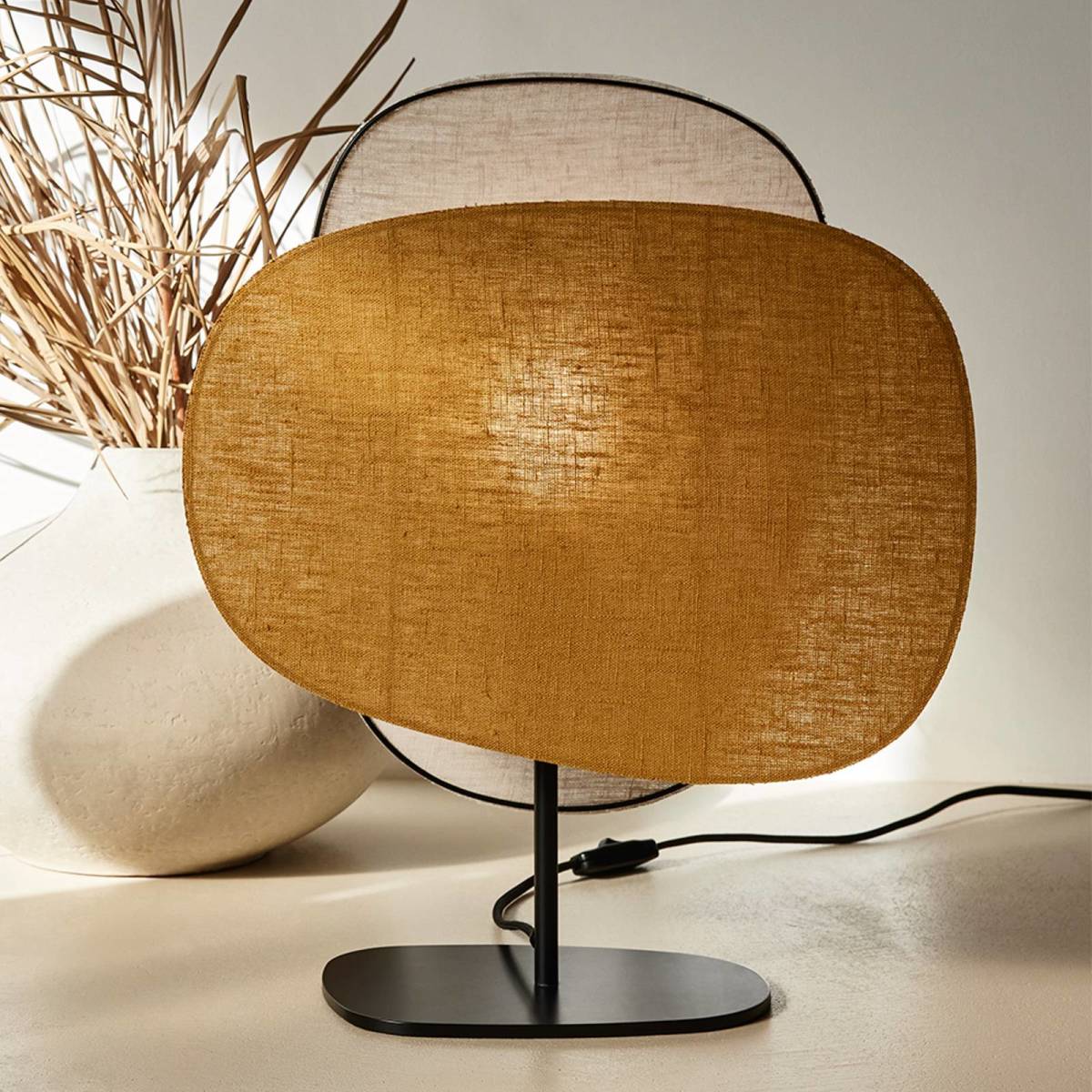 Market Set Screen 70's tafellamp linnen h. 48cm