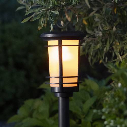 STAR TRADING LED solar-sokkellamp Flame met vlammeneffect