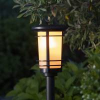 STAR TRADING LED solar-sokkellamp Flame met vlammeneffect
