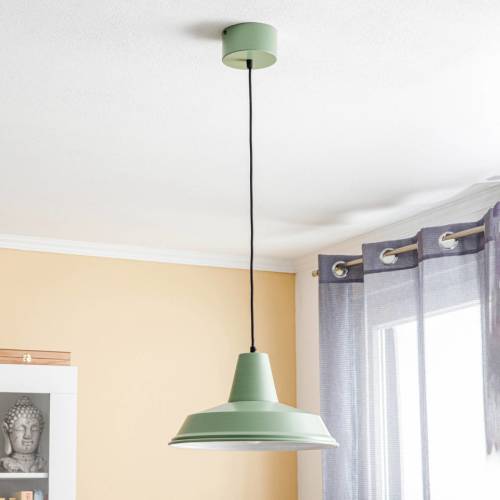 Luminex Hanglamp Class van metaal, groen/wit