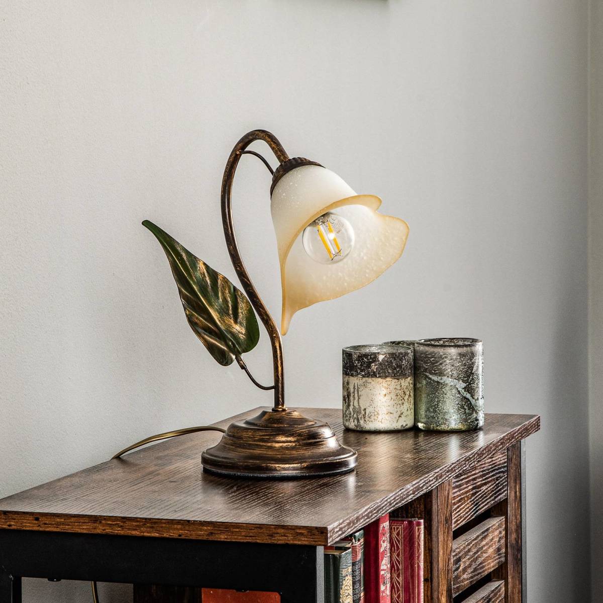 ONLI Tafellamp Miranda 1-lamp, brons