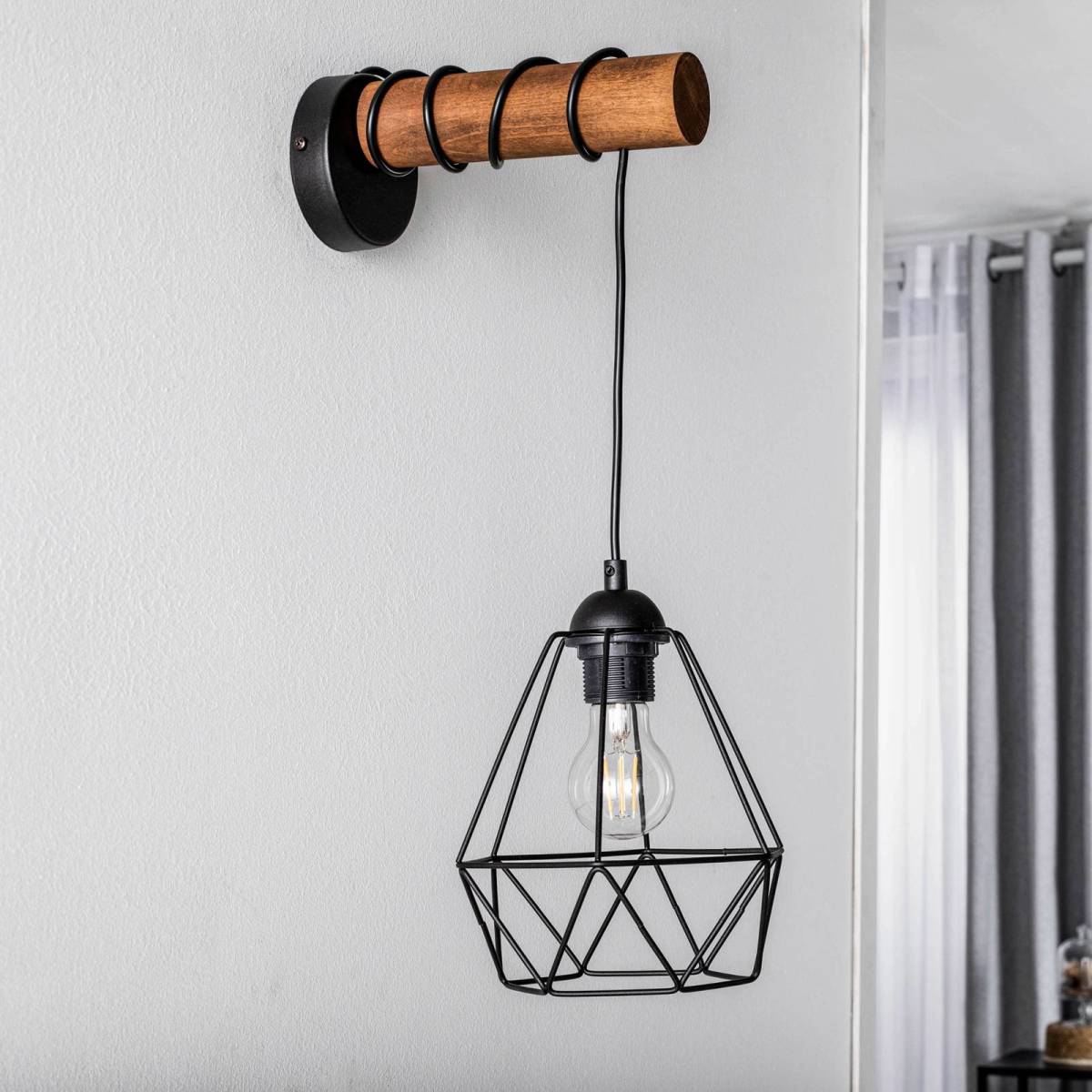 Eko-Light Wandlamp Acero met kooikap
