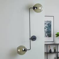 Nowodvorski Lighting Monaco wandlamp met twee glazen kappen