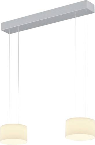 BANKAMP Grand Opal hanglamp, 2-lamps, aluminium