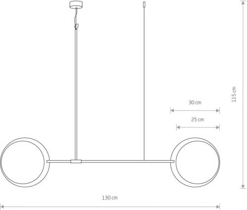 Nowodvorski Lighting Minimal hanglamp van eikenhout, 2-lamps