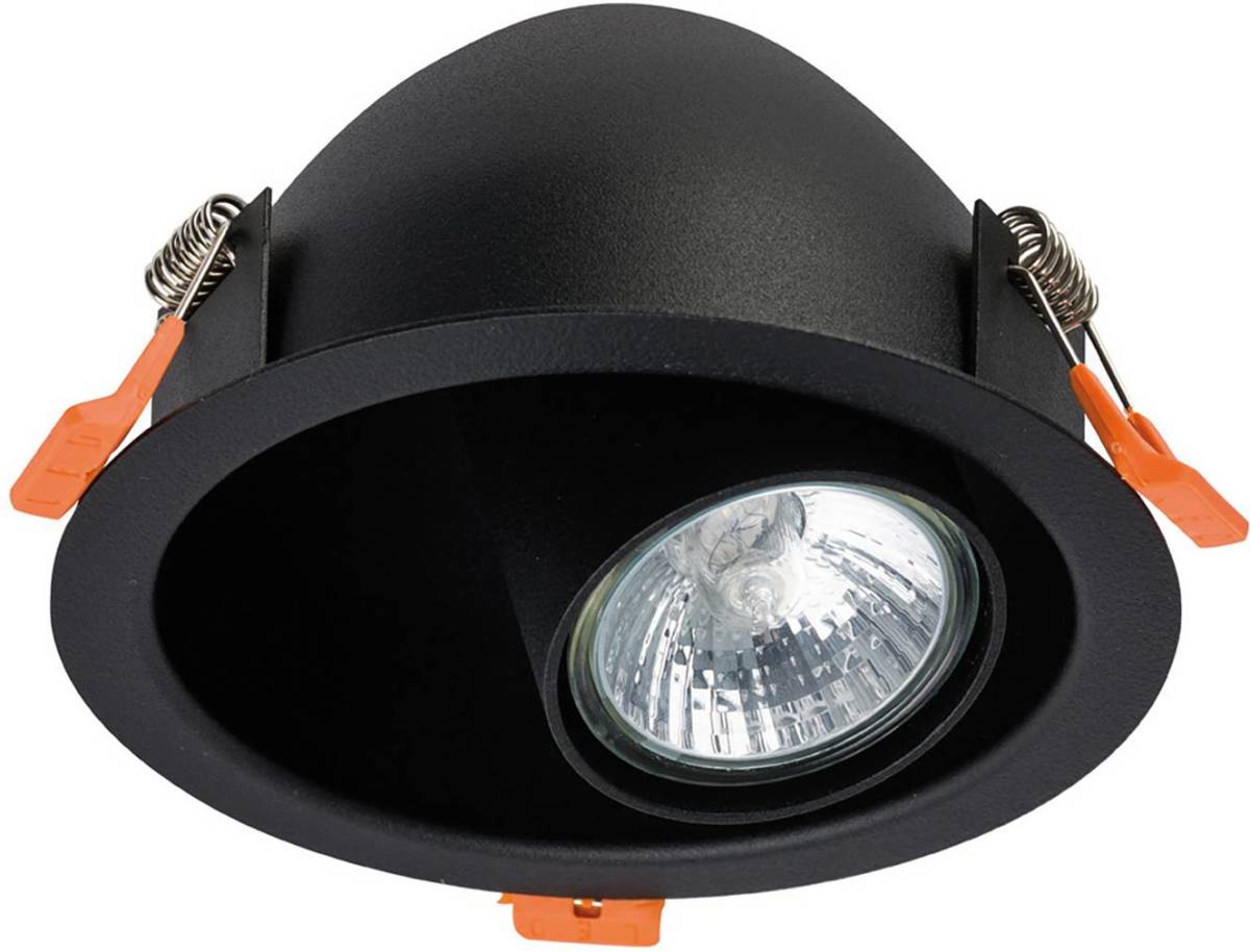 Nowodvorski Lighting Inbouwspot Dot, instelbaar, zwart