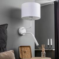 Nowodvorski Lighting Hotel Plus wandlamp met leeslampje, wit