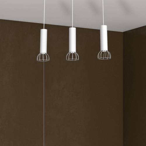 EULUNA Hanglamp Danjel 3-lamps wit/zilver