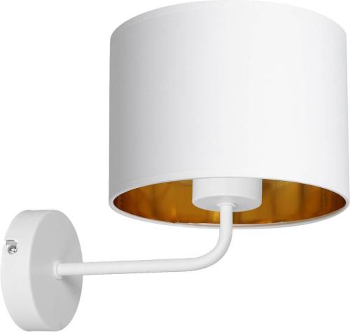 Luminex Wandlamp Soho, cilindervormig, wit/goud