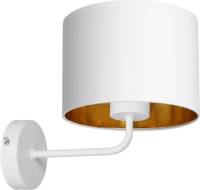 Luminex Wandlamp Soho, cilindervormig, wit/goud