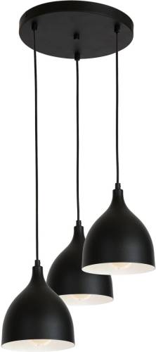 Luminex Hanglamp Nanu rond 3-lamps zwart