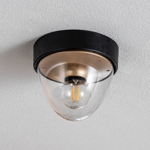 Nowodvorski Lighting Plafondlamp Nook zwart/goud met sensor