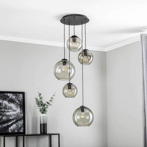 Nowodvorski Lighting Vetro hanglamp van glas, 5-lamps uitvoering