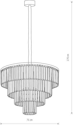 Nowodvorski Lighting Hanglamp Cristal, transparant/zilver, Ø 71 cm