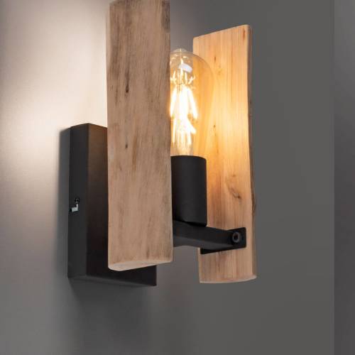 JUST LIGHT. Wandlamp Log van hout