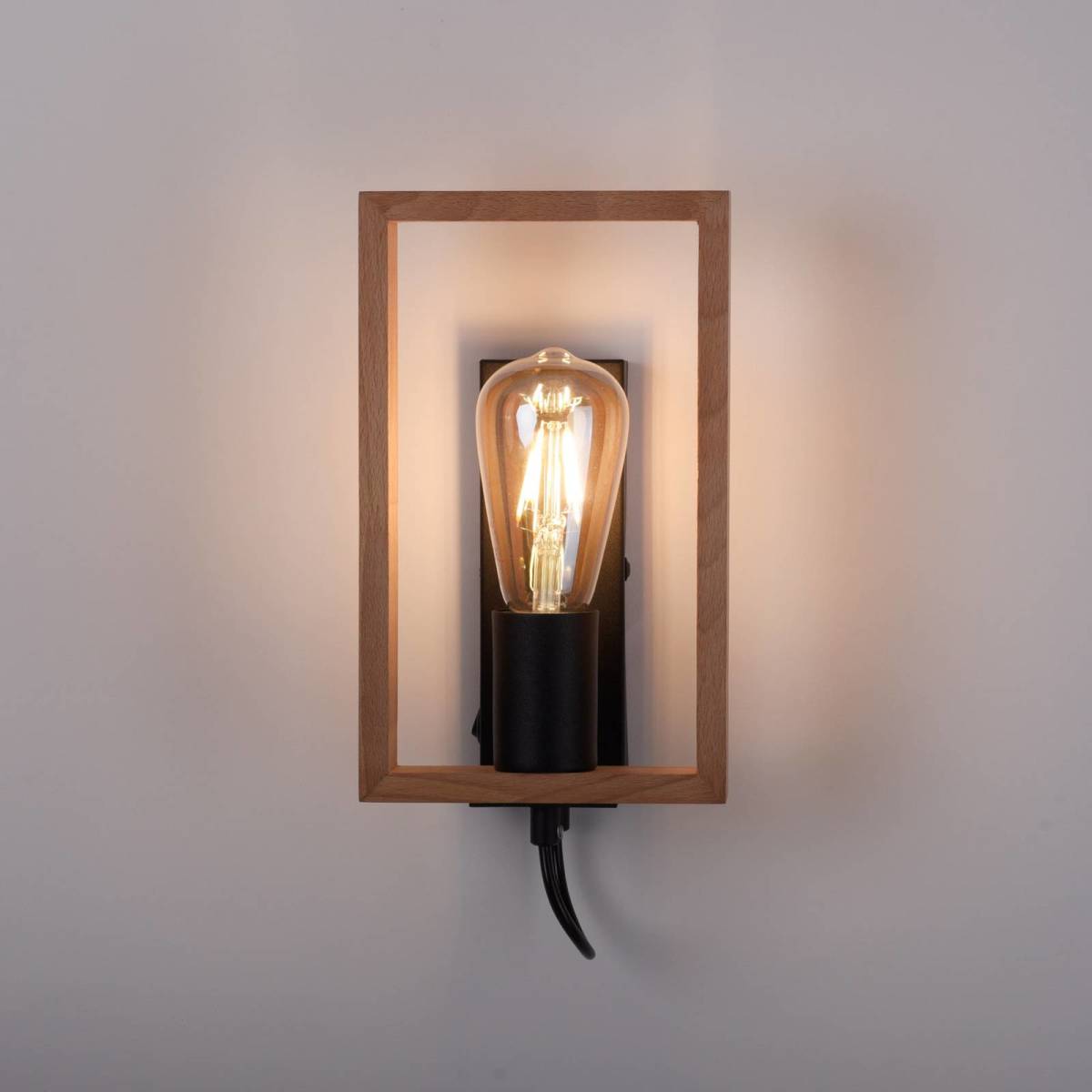 JUST LIGHT. Wandlamp Frame van hout
