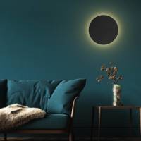 TK Lighting Lunia New wandlamp, zwart, Ø 40 cm