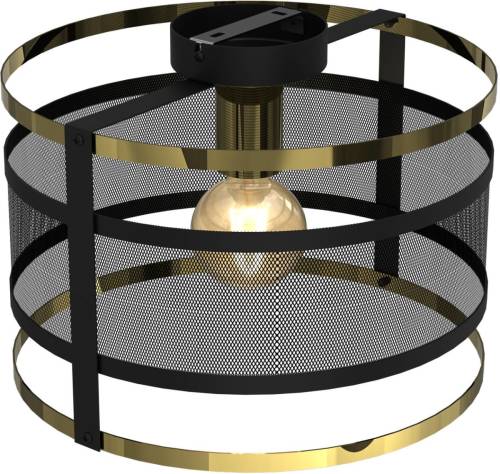 Luminex Plafondlamp Lavinia, gouden ringen, 1-lamp