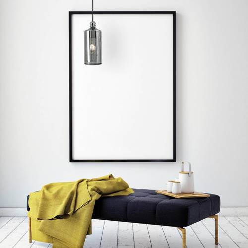 MILOOX BY Sforzin Glazen hanglamp Ebe 1-lamp rookgrijs