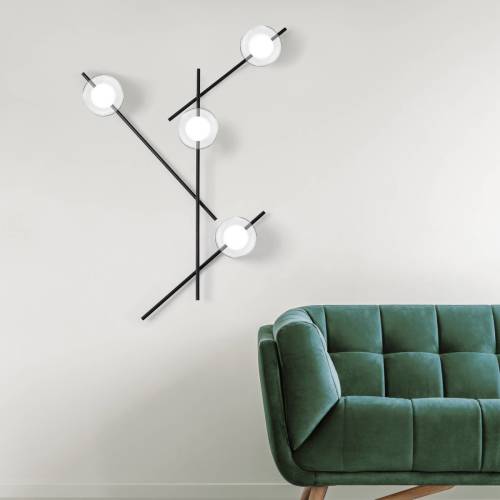 MILOOX BY Sforzin Wandlamp Mikado, helder/frosted, 4-lamps