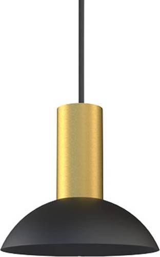 Nowodvorski Lighting Hermanos C hanglamp zwart/messing halfrond