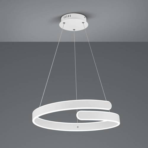 Reality Leuchten LED hanglamp Parma met Switch-dimmer, wit